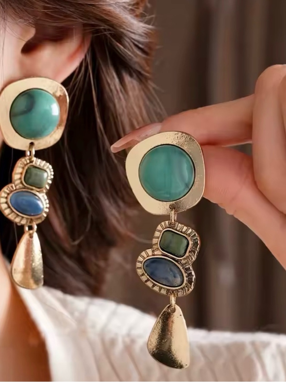 Vintage Turquoise earring - Picture 5 of 7